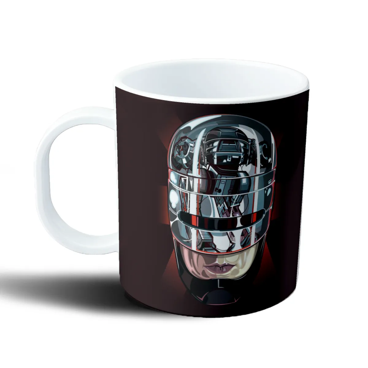 Taza de Plástico Robocop Casco Transparente Mecánico - vista 2
