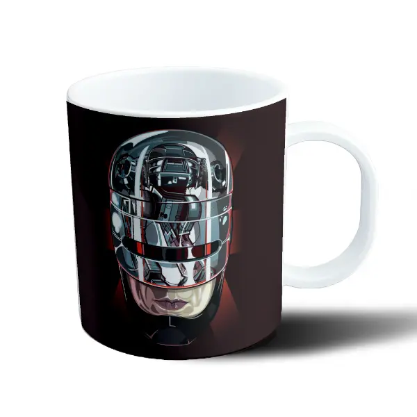 Taza de Plástico Robocop Casco Transparente Mecánico