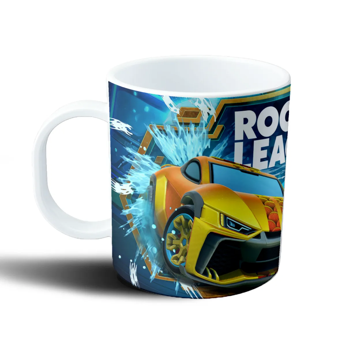 Taza de Plástico Rocket League Autos Naranja y Azul - vista 2