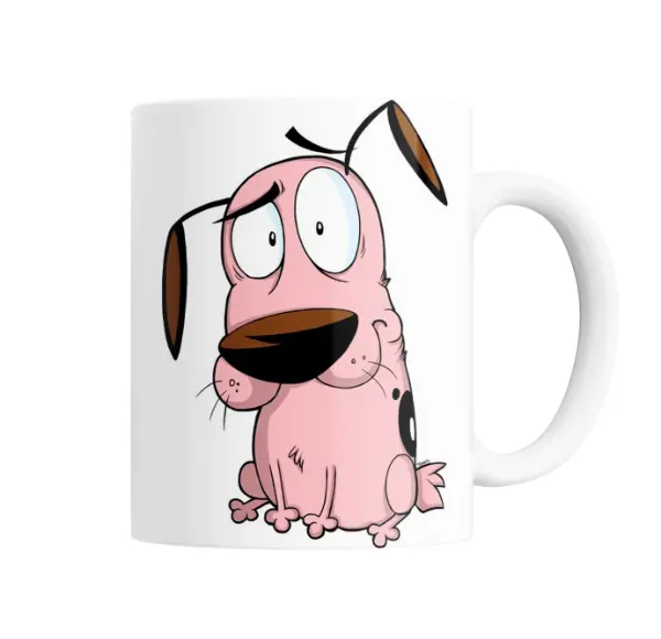 Taza de Cerámica Coraje el Perro Cobarde