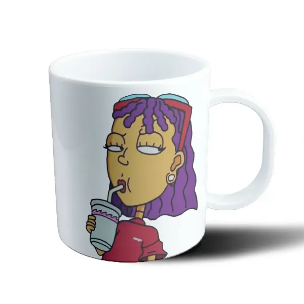Taza de Plástico Rocket Power Regina Personaje Rulos Violetas Batido