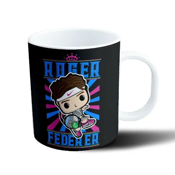 Taza de Plástico Roger Federer Estilo Funko Pop Tenis