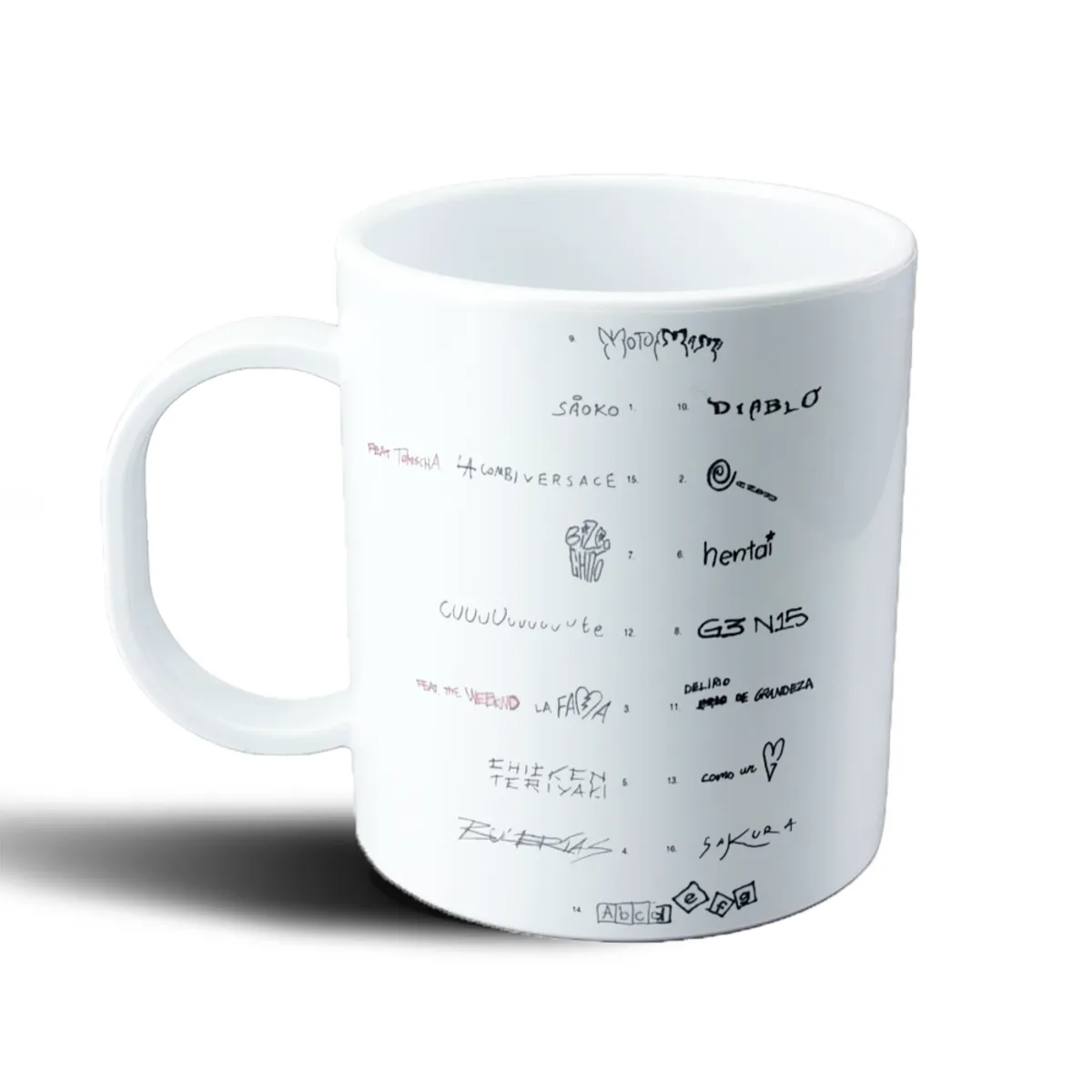 Taza de Plástico Rosalía Motomami Tracklist - vista 2