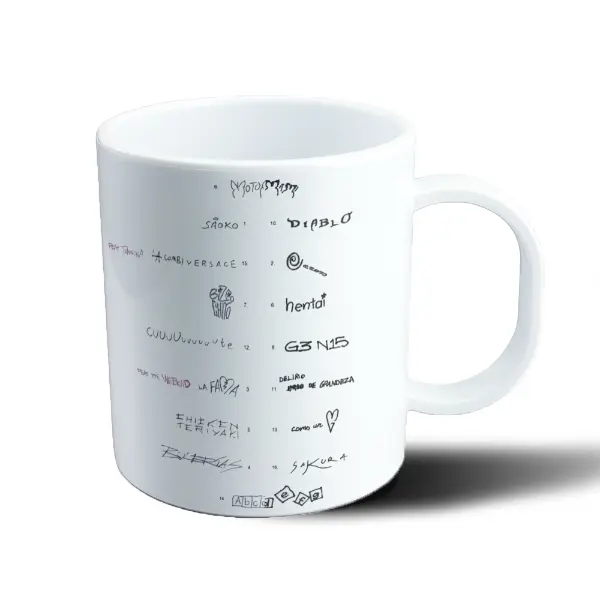 Taza de Plástico Rosalía Motomami Tracklist