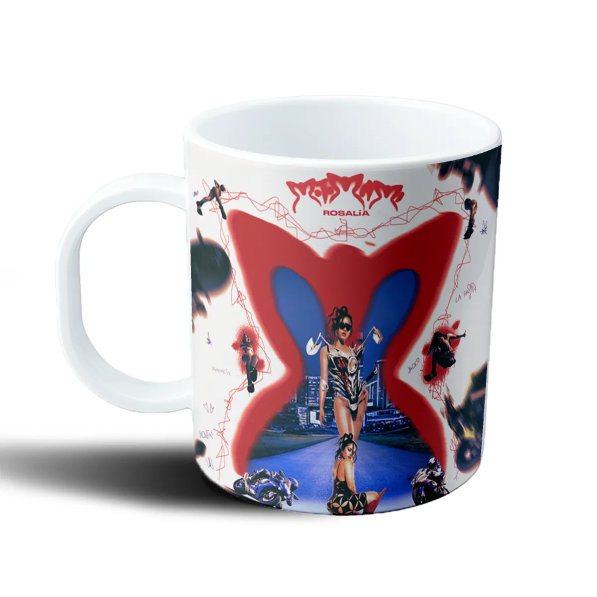 Taza de Plástico Rosalía MOTOMAMI Mariposa Motos - vista 2