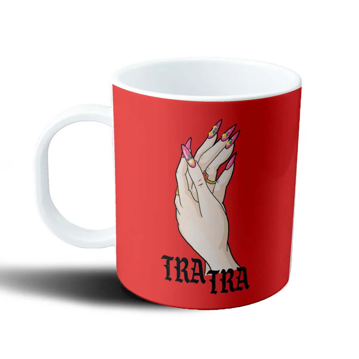 Taza de Plástico Rosalia Tra Tra Manos con Uñas Stiletto - vista 2