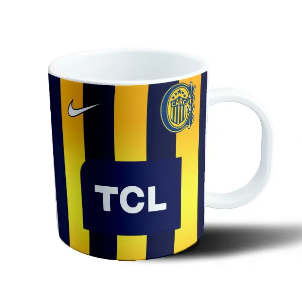 Taza de Plástico Rosario Central Camiseta Auriazul