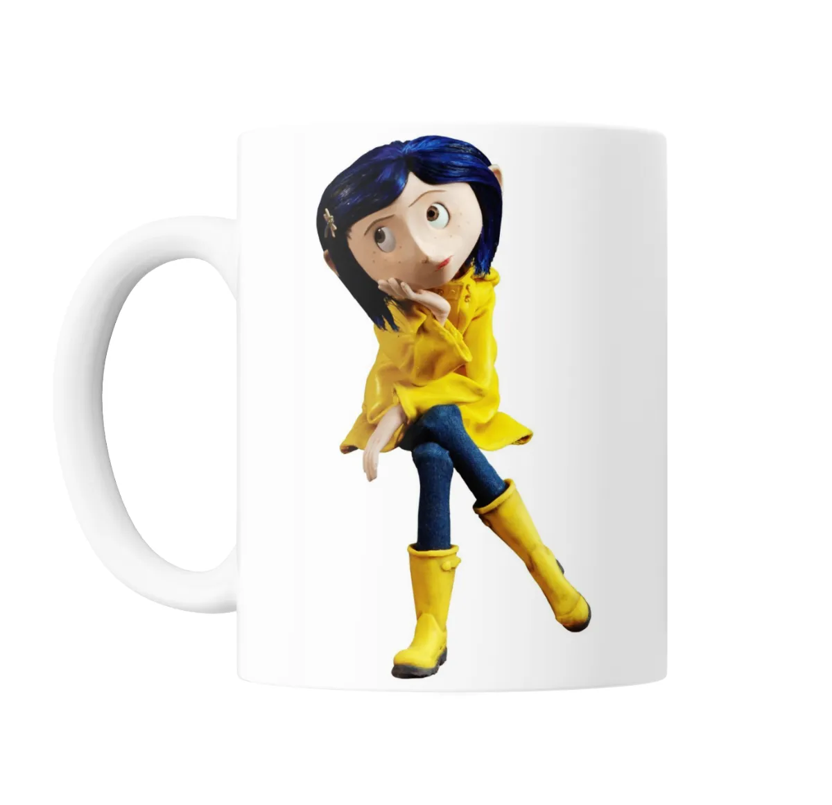 Taza de Cerámica Coraline Impermeable Amarillo - vista 2