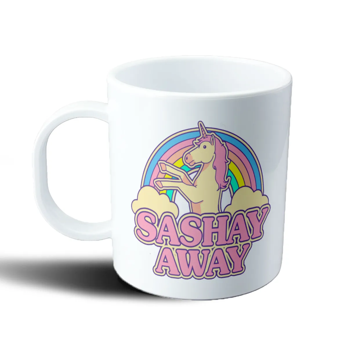 Taza de Plástico Ru Paul Sashay Away Unicornio Arcoíris - vista 2