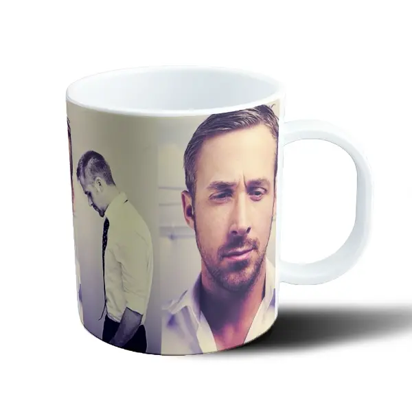 Taza de Plástico Ryan Gosling Retratos Collage