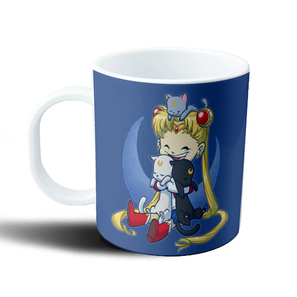 Taza de Plástico Sailor Moon Chibi Serena con Luna, Artemis y Diana - vista 2