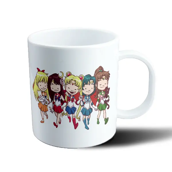 Taza de Plástico Sailor Moon Sailor Scouts Chibi