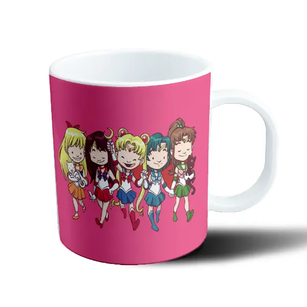 Taza de Plástico Sailor Moon Chibi Sailor Scouts