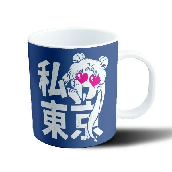 Taza de Plástico Sailor Moon Usagi Tokyo Corazones