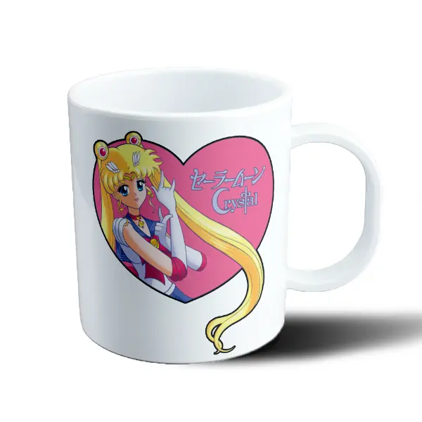 Taza de Plástico Sailor Moon Crystal Corazón