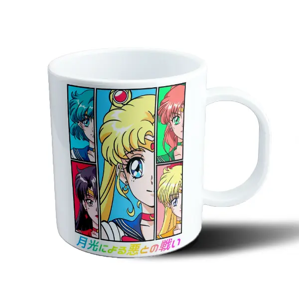 Taza de Plástico Sailor Moon Guerreras Sailor Panel