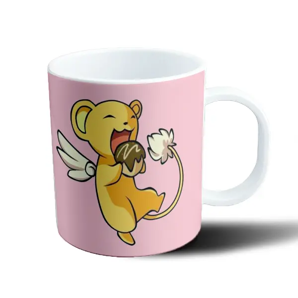 Taza de Plástico Sakura Card Captor Kero Comiendo Bolita de Chocolate