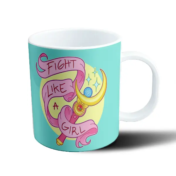Taza de Plástico Sailor Moon Fight Like a Girl Varita