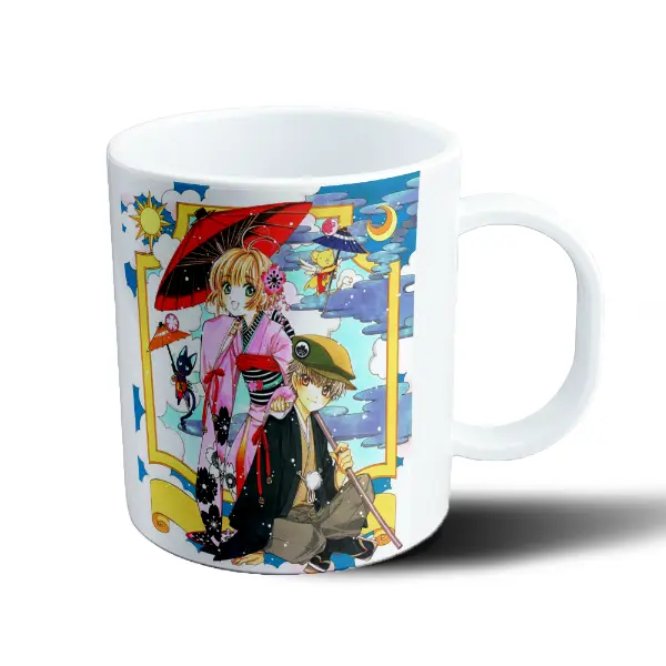 Taza de Plástico Sakura Card Captor Sakura y Syaoran con Kero y Yue