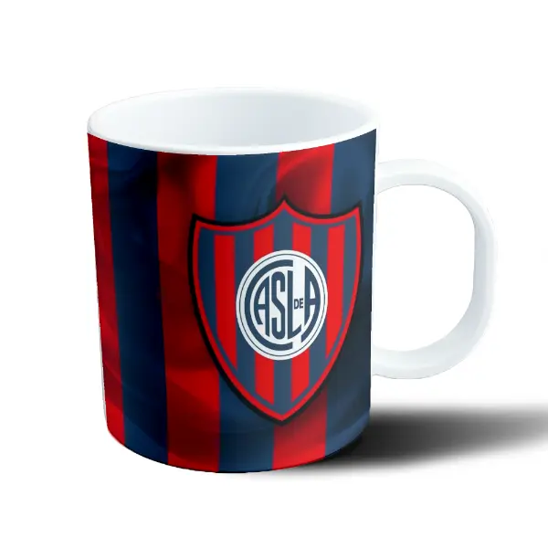 Taza de Plástico San Lorenzo Escudo a Rayas