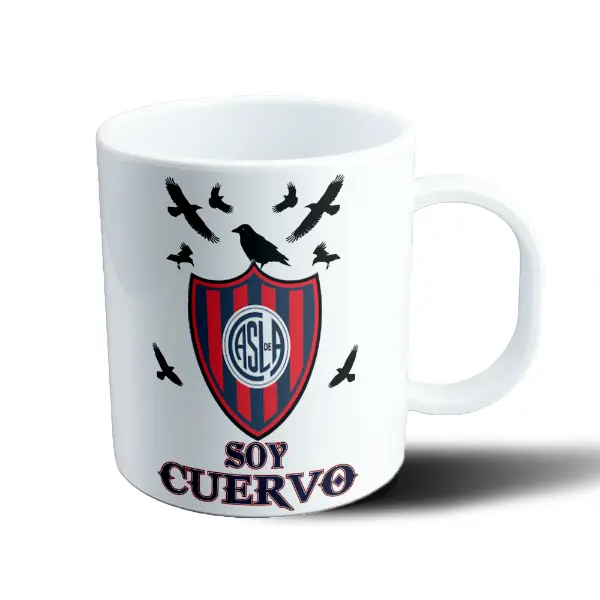 Taza de Plástico San Lorenzo Soy Cuervo con escudo