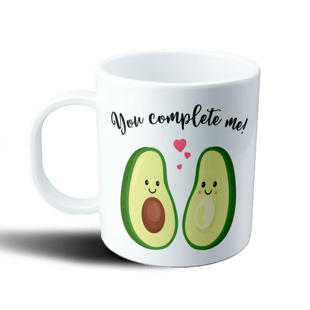Taza de Plástico Pareja de Paltas You Complete Me - vista 2