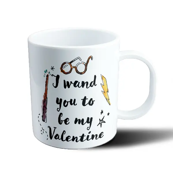 Taza de Plástico Harry Potter I Wand You to Be My Valentine