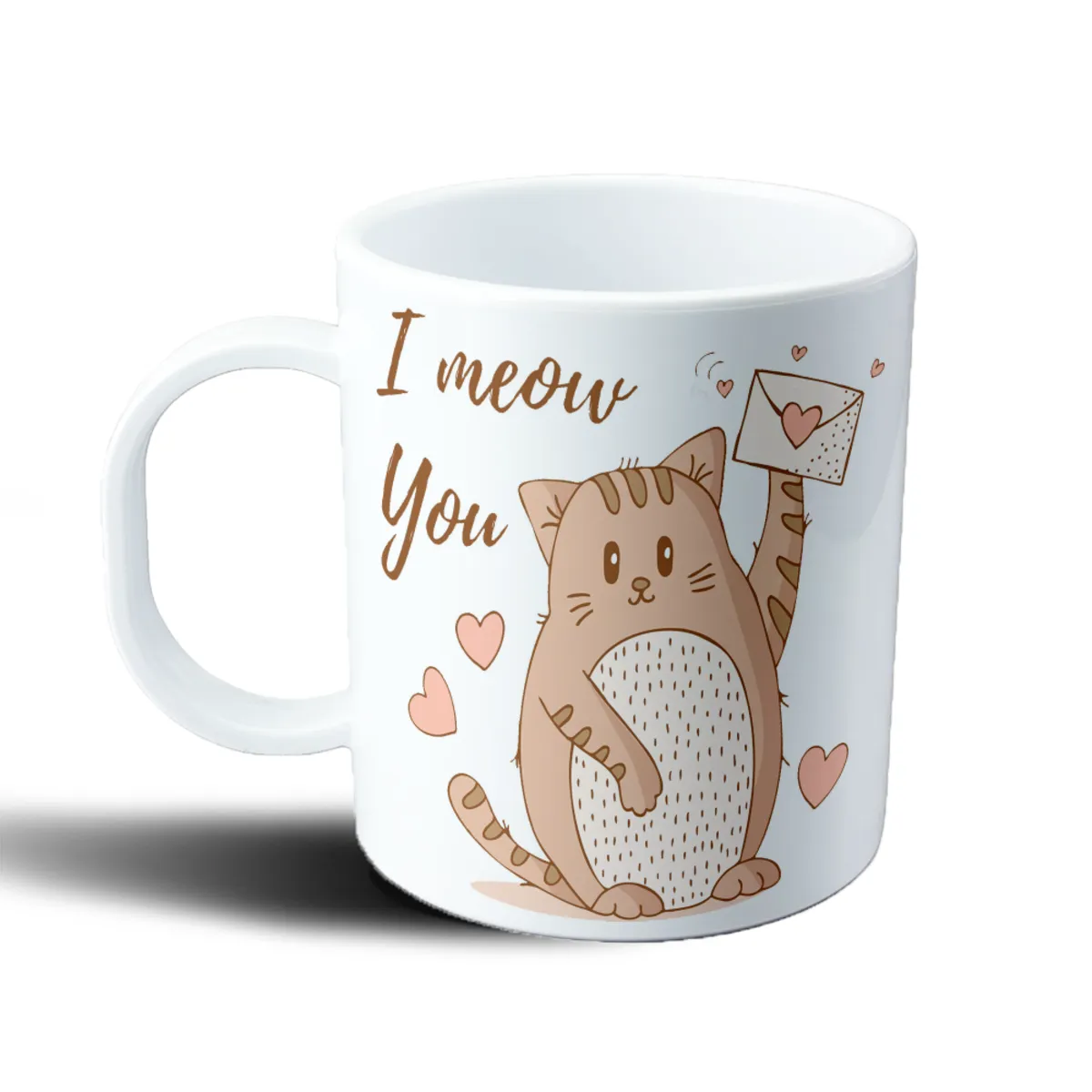 Taza de Plástico Gato Naranja I Meow You - vista 2