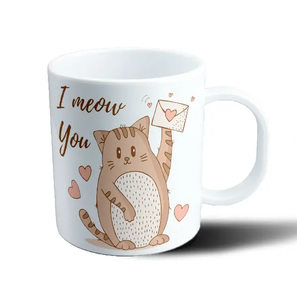 Taza de Plástico Gato Naranja I Meow You
