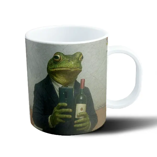 Taza de Plástico Sapardo con vino y celular