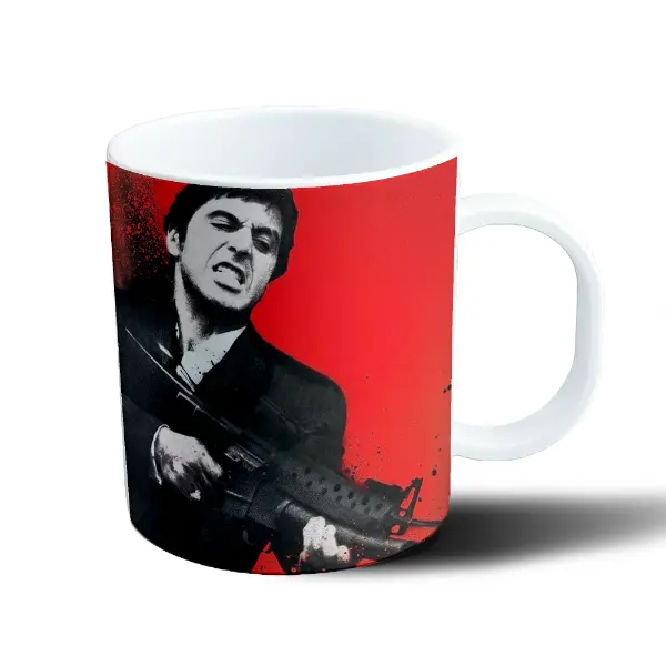 Taza de Plástico Scarface Tony Montana con Metralleta