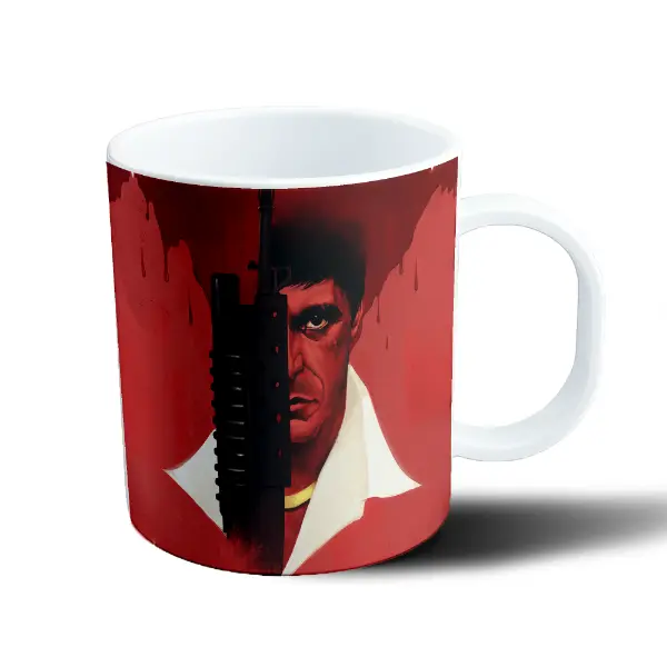 Taza de Plástico Scarface Tony Montana Rojo