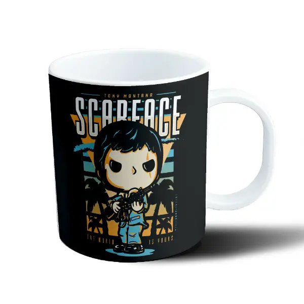 Taza de Plástico Scarface Tony Montana Estilo Funko Pop