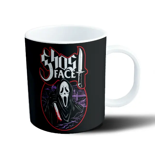 Taza de Plástico Scream Ghostface Cuchillo y Casa