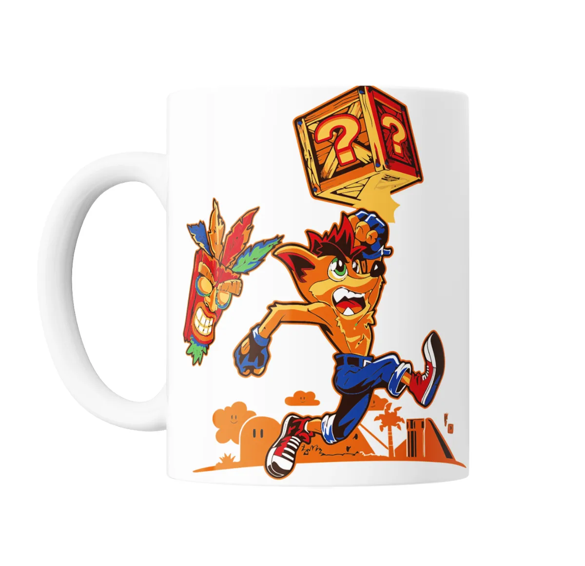 Taza de Cerámica Crash Bandicoot con Aku Aku y Caja Misteriosa - vista 2