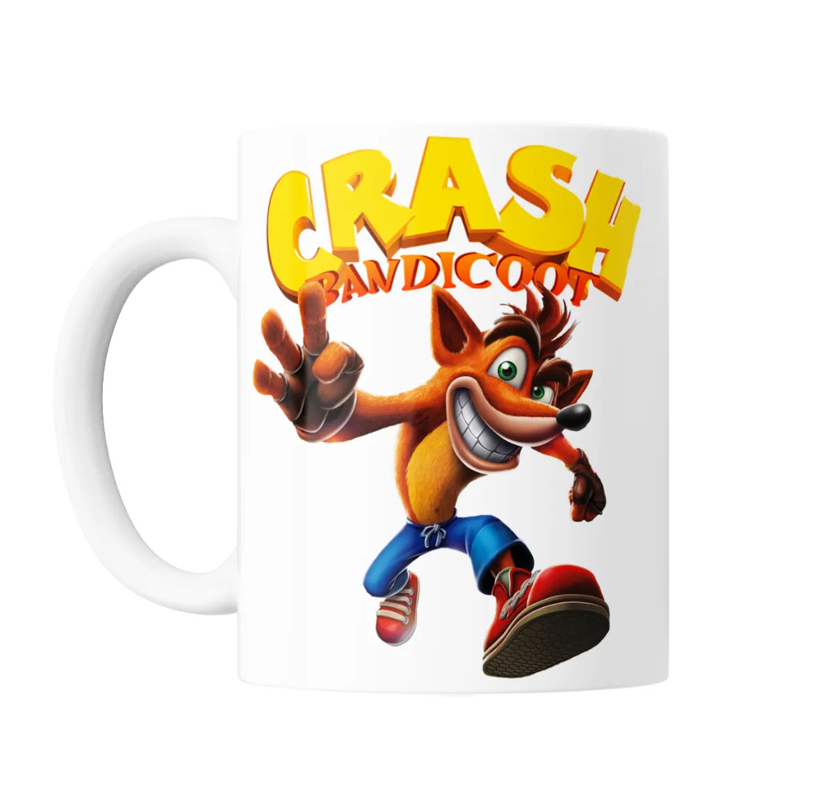 Taza de Cerámica Crash Bandicoot Logo y Personaje - vista 2