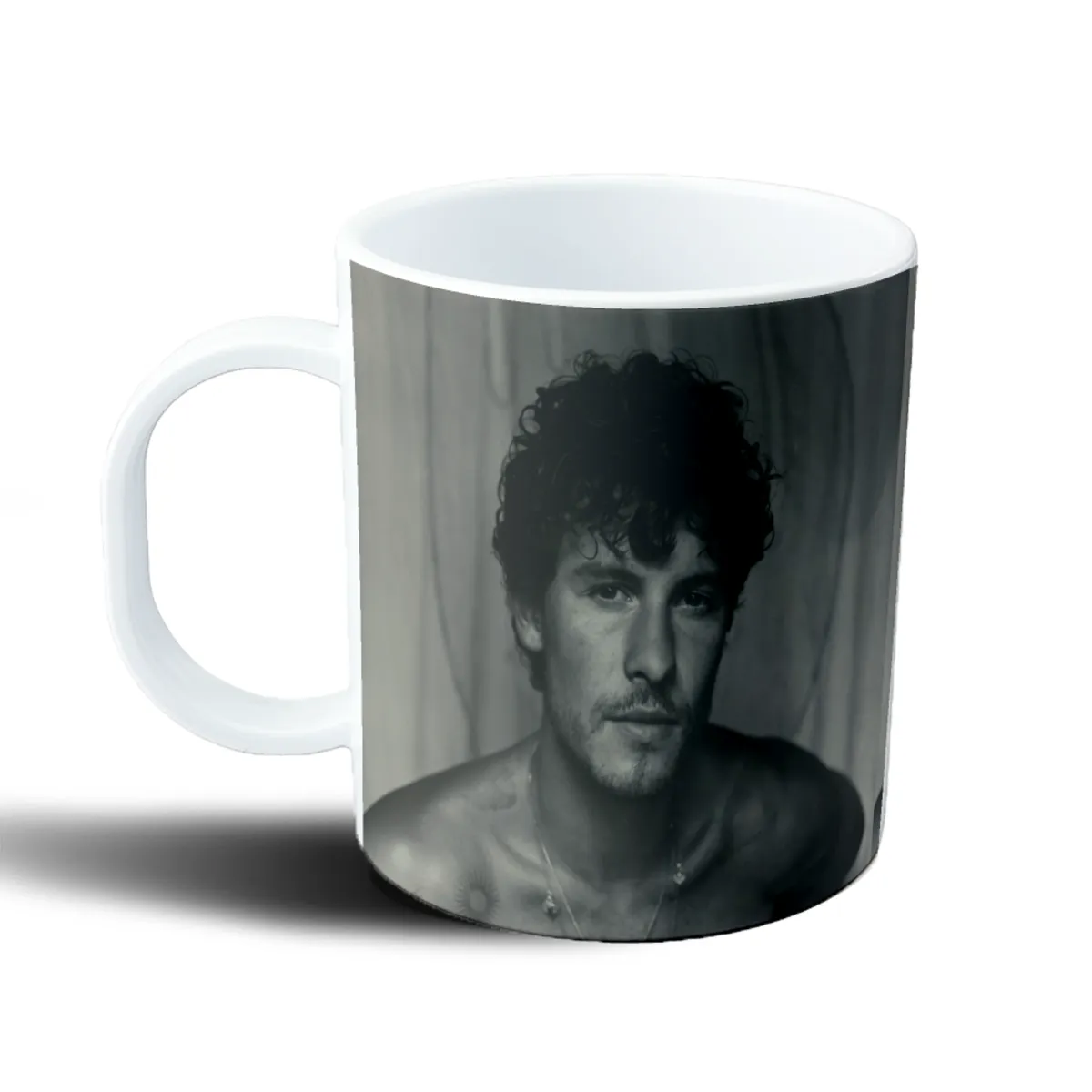 Taza de Plástico Shawn Mendes Retrato Blanco y Negro - vista 2