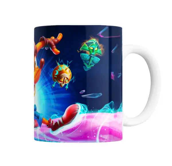 Taza de Cerámica Crash Bandicoot Coco y Crash Carrera