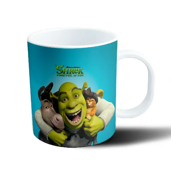 Taza de Plástico Shrek Forever After Burro y Gato con Botas