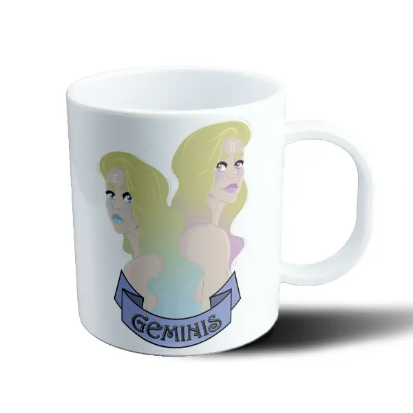 Taza de Plástico Géminis Signos Zodiacales