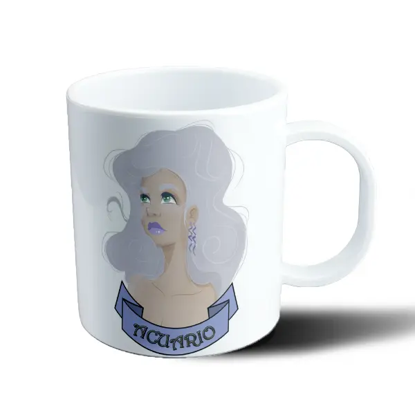 Taza de Plástico Signos Zodiacales Acuario
