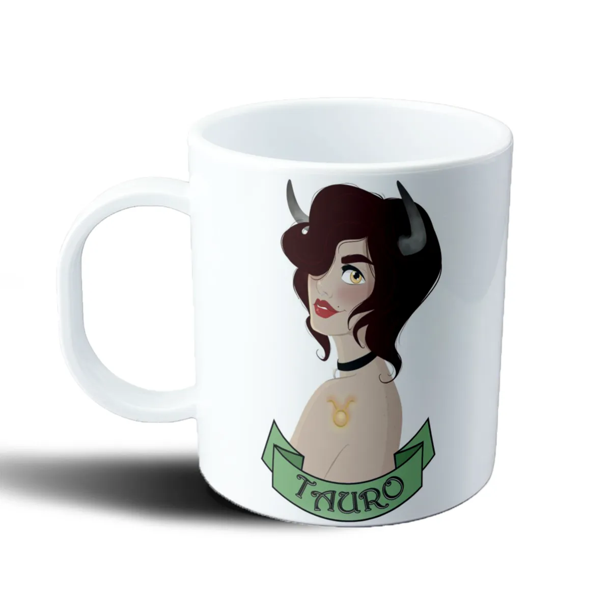 Taza de Plástico Signos Zodiacales Tauro Chica con Cuernos - vista 2