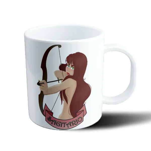 Taza de Plástico Signos Zodiacales Sagitario Arquera