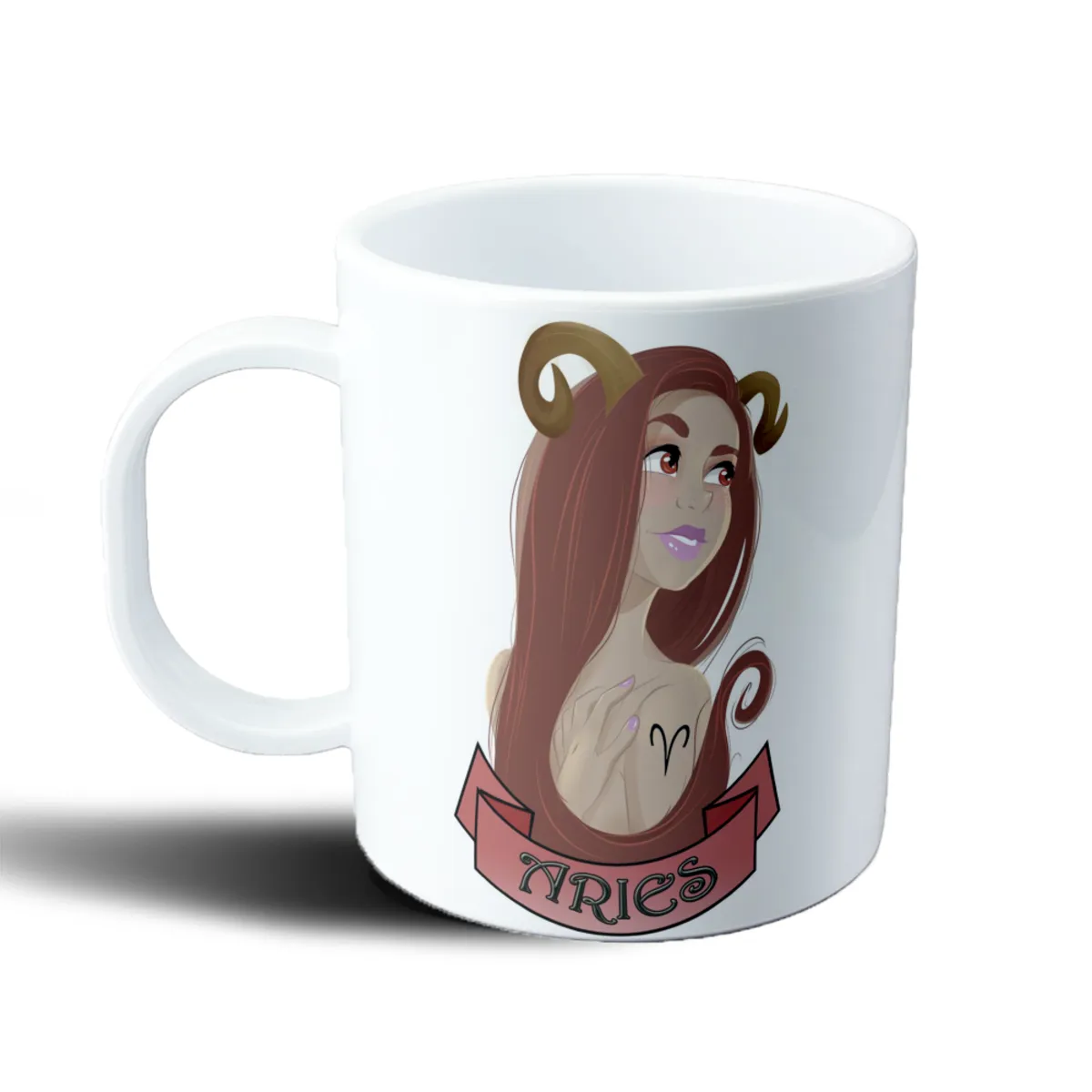 Taza de Plástico Signos Zodiacales Aries Chica - vista 2