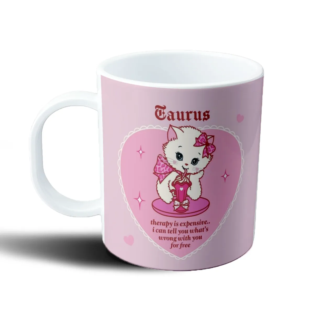 Taza de Plástico Tauro Gatito Therapy Expensive - vista 2