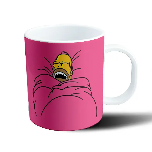 Taza de Plástico Los Simpson Homero Durmiendo en Frazada
