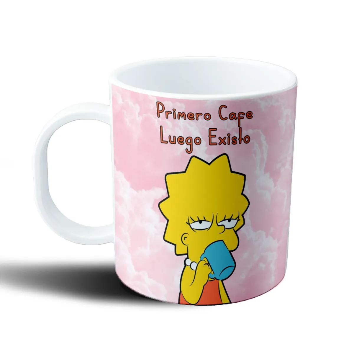 Taza de Plástico Los Simpson Lisa Primero Café Luego Existo - vista 2