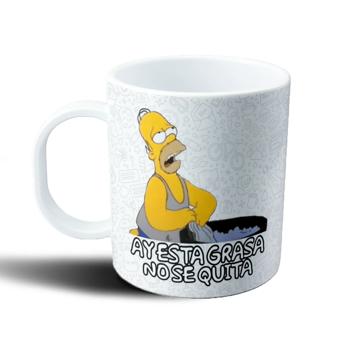 Taza de Plástico Los Simpson Homero Ay Esta Grasa No Se Quita - vista 2