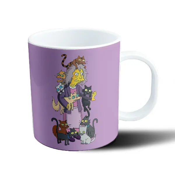 Taza de Plástico Los Simpson Loca de los gatos