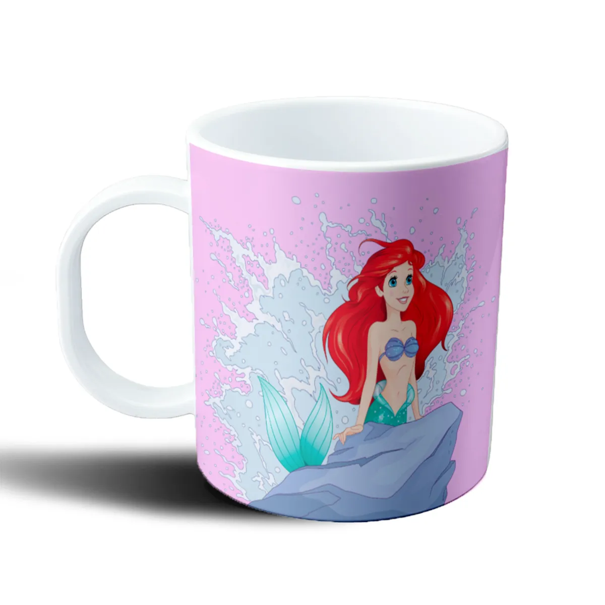 Taza de Plástico La Sirenita Ariel sobre las rocas - vista 2